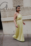 BASERANGE Lago dress DRLI-WS-SP24 green and yellow (DRLI-WS-000)